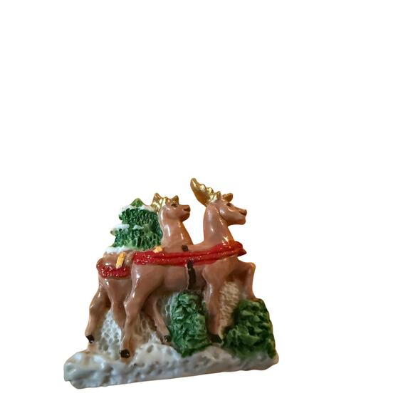 Vintage Christmas Button Covers Set of 4 – Santa, Tree, Reindeer, - Picture 2 of 3